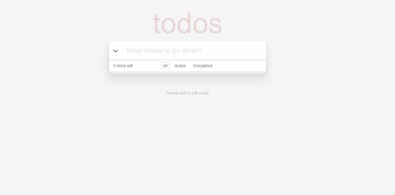 Landing page of the Spark ToDo application